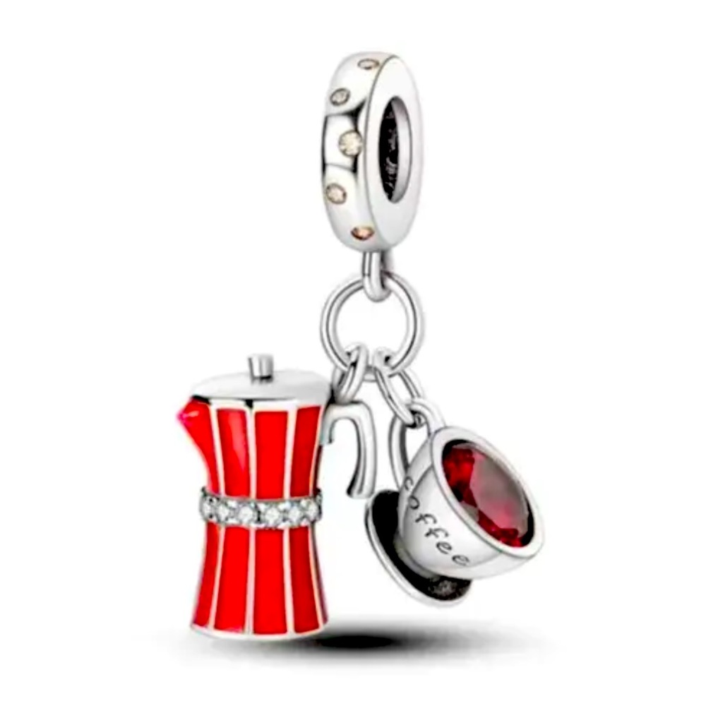 NWOT Pandora FIT Silver Coffee Charm